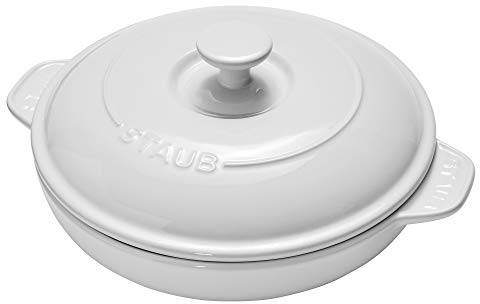 STAUB 40501-520-0 Brie Baker mit Deckel, Keramik, Weiß