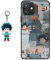 Staremeplz Compatible with iPhone 12 Mini Case With Anime Figure Design [With Keychain], Soft Silicone TPU Cartoons Protective Phone Case for Compatible with iPhone 12 Mini