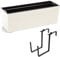 botle Balkonkasten Pflanzkasten Blumenkasten Wasserspeicher Kunststoff Geländerkasten Flexible Metallhalterung pulverbeschichtet 56 x 18,5 x 19,5 cm 3 Oberflächendesign 5 Farben (Beige, Meißeloptik)
