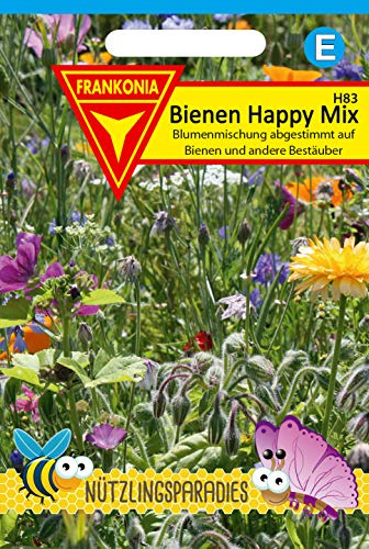 Bienen Happy Mix Blumensamen-Mischung, Blumen- und Wildkräutersamen Für Garten, Balkon und Hochbeet
