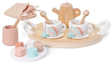 Miniland - Set de Té de Madera para muñecos