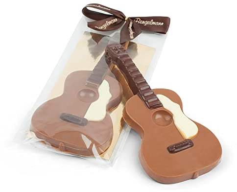 Gitarre Schokolade - Gitarre aus feinster Vollmilch-Kuvertüre - Deutsche Handarbeit ideal als Geschenk - 75g