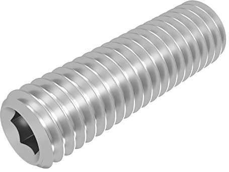 SECCARO Gewindestift mit Kegelkuppe M6 x 20 mm, Edelstahl V2A VA A2, DIN 913 / ISO 4026, Innensechskant, 20 Stück