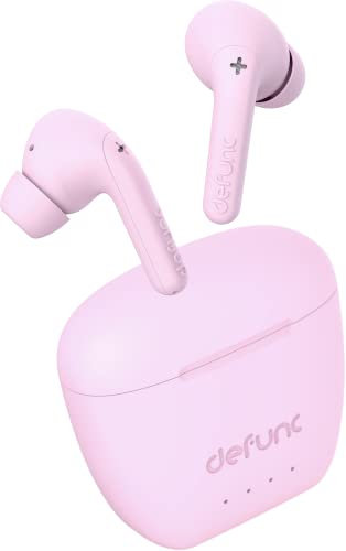 DEFUNC True Audio - Auriculares intraurales inalámbricos, baja latencia y control de audio en la aplicación, auriculares duales Bluetooth 5.3, funda de carga rápida de 30 minutos, control táctil, IPX4