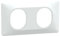 Schneider Electric - Ovalis - Plaque de finition - 2 postes Horizontal - entraxe 71 mm - Blanc - S720304