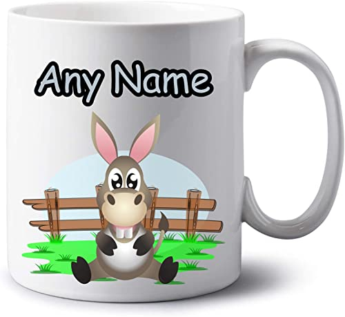 GOPERSONALISED Personalised Jumbo 20oz Mug - Farm Animal Donkey Mug Extra Large Coffee Tea Cup with Name - Novelty Birthday Christmas Gifts for Women Men
