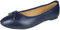 Ladies Ballerina Flats Shoes Women Bow Comfy Slip On Work Office School Pumps Boots Size Navy 7