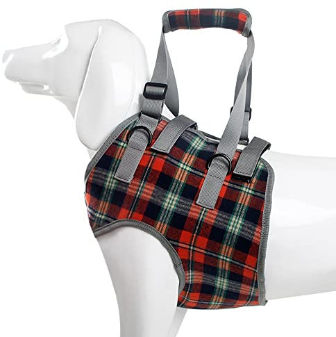 DONGKER Hundegeschirr Vorne Beine Hunde Tragehilfe, Hund Gehhilfe mit Verstellbare Griffe für Behinderte Gelenkverletzungen, Arthritis, Lähmung Mittelgroße bis große Hunde