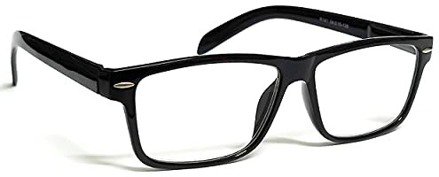 TWINKLE TWINKLE Reading Glasses Spring Hinge Mens Womens Classic Reader R141 (Black, +4.00 Magnification)
