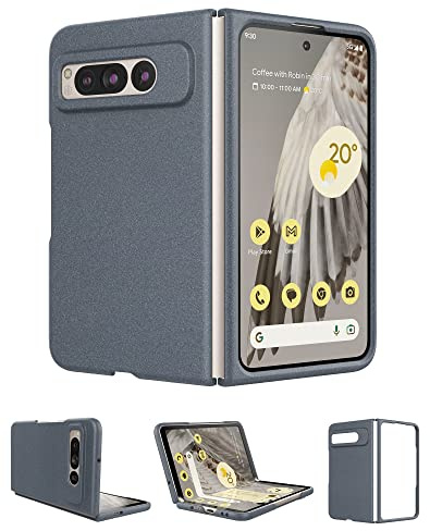 Eastcoo Custodia Folio sottile per Google Pixel Fold 2023, retro rigido in PC, consistenza soffice, custodia antiurto per Google Pixel Fold 5G, grigio