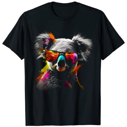 Koala Sonnenbrille Bunt Tier Design Kunst Tier Koala T-Shirt