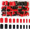 160 Pcs 3-16mm Rubber End Caps (9 Size) Round Flexible Screw End Cap Cover Round Tube Bolt Cap Cover Thread Protectors Assortment Kit (Black/Red)