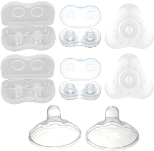 DDKY 16 Stück silberhütchen stillen,brustwarzenformer,Stillhütchen,Brusthütchen Standard,Nipple Shield,Schutz für Wunde Brustwarzen während des Stillens
