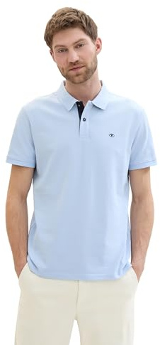 TOM TAILOR Herren 1031006 Basic Piqué Poloshirt, 35271 - Windsurf Blue, L