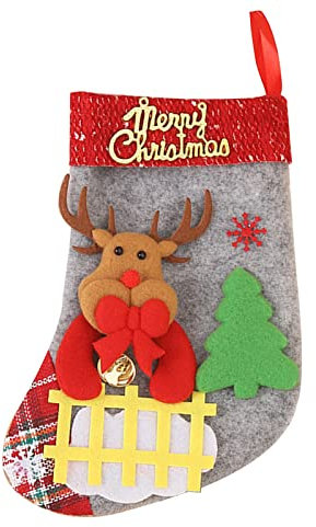 Kobilee Nikolausstiefel zum Befüllen zum Aufhängen Festlich Kamin Weihnachtssocken Personalisiert Geschenkbeutel Weihnachtsstrumpf Nikolausstrumpf Lustige Christmas Adventskalender Weihnachtsdeko