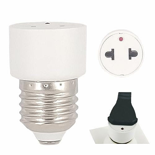FExYinz Adaptador E27 Casquillos para Bombillas Convierte Portalámparas en Enchufe EU, Blanco, CE/RoHS, 250V 2A, Resistente 2 piezas