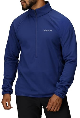 Marmot Herren Leconte Fleece 1-2 Zip, Warme Fleece-Jacke, Jacke mit 1-2-Zip Reißverschluss, atmungsaktiv, winddichte Weste, leicht zu packen, optimal für Wandern und als Midlayer, Twilight Blue, L