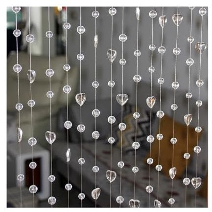 Beaded Door Curtain Heart Crystal Bead Curtain Romantic Home Festival Party Wedding Decoration Door Curtain Bead Curtains For Doorways (Color : 5 string 200cm)