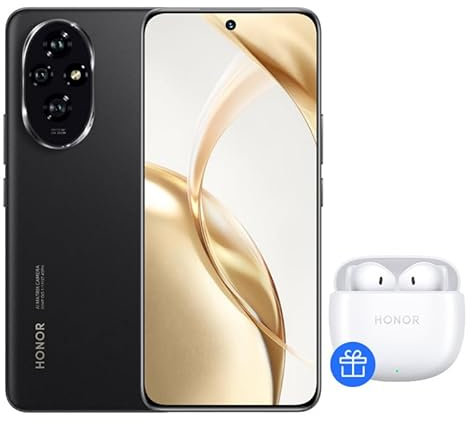 HONOR 200 Smartphone 5G, 12GB+512GB, Pantalla 6.7 Pulgadas (17 cm), MagicOS 8.0/Android 14, Batería 5200mAh OLED 120Hz, HDR, NFC, Negro