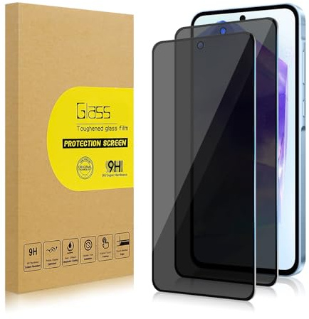 Lokyoo 2 Pièces Verre Trempé Anti-Espion pour Samsung Galaxy A35/A55 | Ecran Anti Espion Film en Verre Trempé, Dureté Ultra-Résistante 9H, Sans Bulles