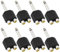 Greluma 8 pezzi Adattatore splitter da spina maschio mono da 6,35 mm a RCA femmina, jack TS da 1/4 a presa RCA doppia femmina