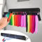 Can Cooler Sleeves Holder Magnetic for Fridge, Beer Can Sleeves Storage Organizer and Dispenser for Storage w/ 25 Hooks, Come with Bottle Opener, Screws for Wall Mounted