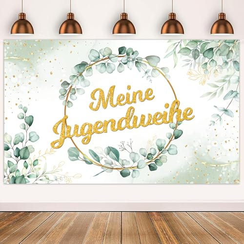 Jugendweihe Banner 180 x 110 cm Jugendweihe Deko Banner Endlich Erwachsen Dekoration Hängende Dekoration für Junge und Mädchen mit Schnur