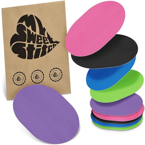 MySweetStitch 10 Fixierpflaster für CGM-Sensoren oval Rainbow | Hilft gegen vorzeitiges Ablösen, wasserfest und schnell trocknend, hautfreundlich, bis zu 15 Tage Halt
