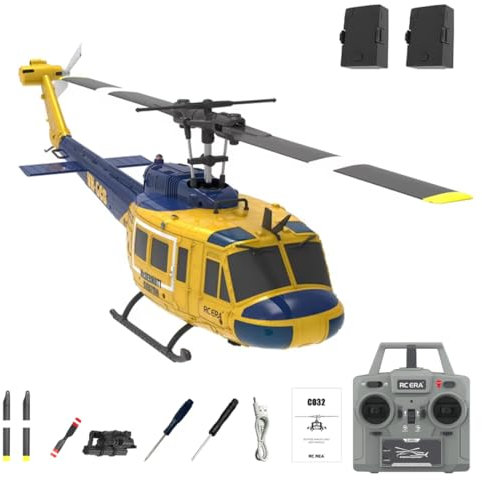 Meiurlex RC ERA C032 UH-1 Huey RC Hubschrauber, 6-Kanal Ferngesteuert Hubschrauber 1/48 Scale Heli, 3D Stuntflug & Hochpräzisions RC Flugzeug für Erwachsene Anfänger