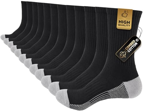 Cirorld Mens Sports Socks, 6/8 Pairs Work Boot Socks for Men & Women | Breathable Mesh, Anti-Blister, Moisture-Wicking, and Quick-Drying; With Arch Support for Running, Walking, Hiking and Cycling