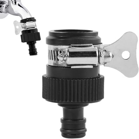 Indoor Tap-Hose Connector, Threadless Faucet Adaptor for 12-16mm Taps, Universal Hose Fitting with Clamp Suitable for Most Faucets, Washing Machines, Gardening, Car Washers(1Pcs 12-16mm)