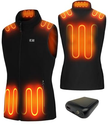 PYALT Heated Gilet for Women, Fleece heated vest with battery pack included 7.4V 16000mAh
