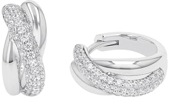 JOOP! Ohrringe aus 925 Sterling Silber für Damen, Ohrschmuck, Silber 925 rhodiniert, teilw. mit Schmuckstein, Kommt in Schmuck Geschenk Box