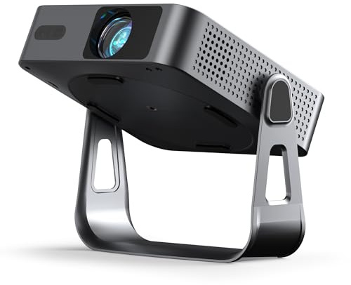 【Officially-Licensed APP & Native 1080P】 Thinnest 1.81 Smart Mini Projector with WiFi and Bluetooth, Auto Focus & Keystone Portable Outdoor Projector, VOPLLS 4K Support Home Movie Projector