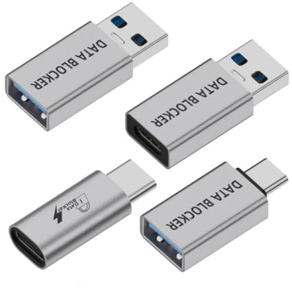 chenyang 4 Pack USB Datenblocker PD 10W/100W Schnellladeadapter unterstützt Datenschutz Verhindern Sie Datendiebstahl und Hacking-Abwehr
