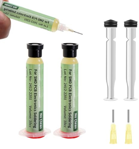 DWNSKR 2 pezzi RMA-223 Flussante per saldatura a stagno Flussante No-Clean Senza Piombo a base di Rosin Riparazione Elettronica per Saldatura di Telefoni,BGA,SMD,PCB,Ecc