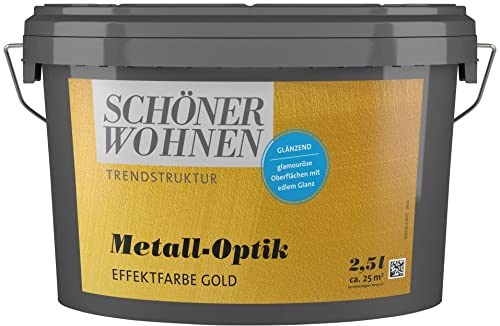 Schöner Wohnen - Metall-Optik Effektfarbe Gold glänzend - 2,5 Liter