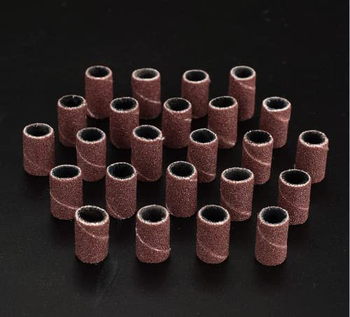 Schleifhülsen, 100pcs Nagel Schleifbänder, Professionelle Maniküre Pediküre Nagel Bohrmaschine Zubehör Schleifhülsen Nagelfräser Aufsatz für Maniküre Pediküre Nageldesign