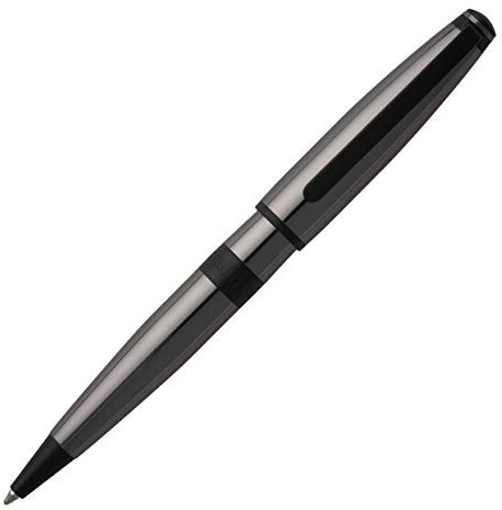 Cerruti Kugelschreiber 1881 Bicolore Gun aus Messing in der Farbe Grau-Schwarz, Schriftfarbe Blau, Länge: 13,5cm, NSR9904D