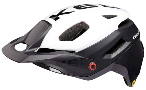 Pector ME-1 Mountainbike Helm, NTA 8776, MIPS, BOA Fit System, FIDLOCK, 14 Belüftungsöffnungen, 350g, verstellbares Visier Damen Herren, Black White, 52-58 (M)