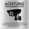 Schild Videoüberwachung (15 x 15 cm klein) inkl. DSGVO Hinweis - Alu Warnschild Kamera Überwachung - ideal zur Kamera Attrappe - Aluminium Schild - Achtung Videoüberwachung für Privatgrundstück