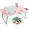 HGTRH Betttablett Mit Leseklappe, Betttablett Notebook, Tragbares Notebook Faltbarer Schoßschreibtisch Laptoptisch Mit Schublade Betttisch Beistelltisch Laptoptisch Fürs Bett Klein