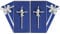 Silberne Wand Junge und Mädchen Kreuz Segen Baby 15,2 cm Silber