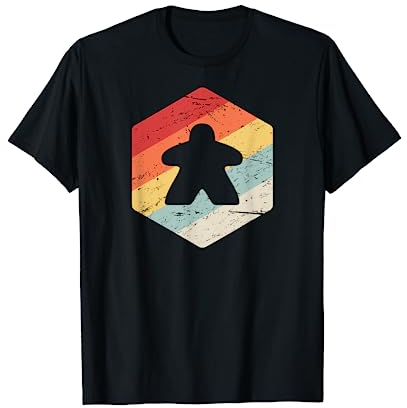Retro Vintage Brettspiel Geschenk - Boardgaming Meeple T-Shirt