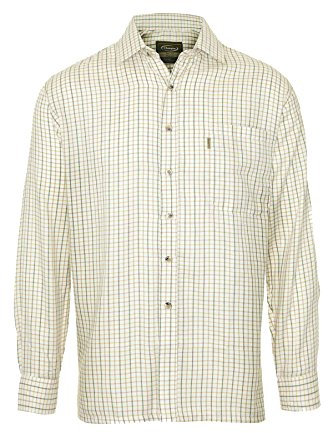 Champion Tattersall Country Casual Style Long Sleeved Shirt Olive XL