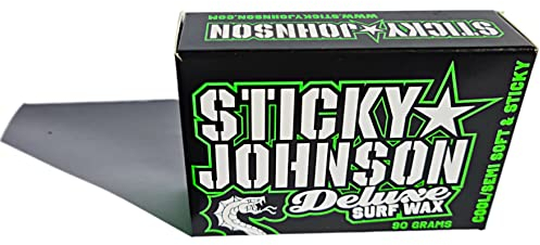 Sticky Johnson Cera para tabla de surf de lujo, 90 gramos, fría/semisuave y pegajosa