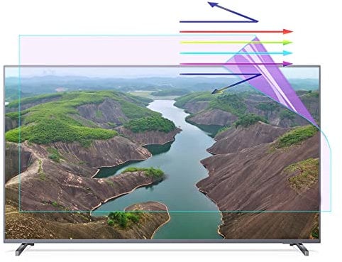 CUNIO Matter entspiegelter TV-Bildschirmschutz, Anti-Kratz-/Anti-Blaulicht-Folie Entlasten Sie die Augen für LCD-, LED-, OLED- und QLED-4K-HDTV / 55in 1221x689mm