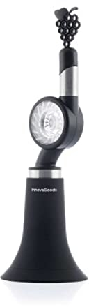 InnovaGoods V0103556 Wein-Luftsprudler mit Mühle und WLAN-Halterung WIMIL, AS, ABS, Edelstahl, Weiß