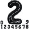 TONIFUL 40 Zoll Schwarzer Rennwagen Luftballon Auto Geburtstag Party Supplies, Giant Jumbo Helium Folie Mylar große Zahl 2 Digital 2 Ballons für Jungen Monster Truck Auto Thema Party Dekorationen