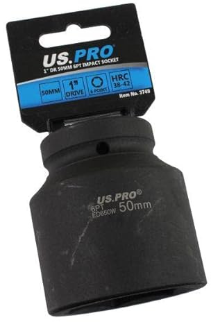 US PRO Tools 50mm 1 DR 6 Point Impact Socket 3749